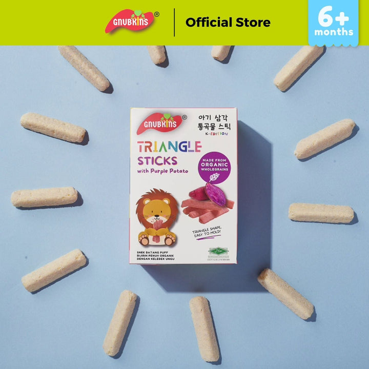 Gnubkins Organic Triangle Stick Purple Potato 32g