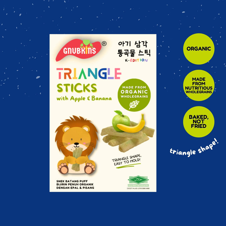 Gnubkins Organic Triangle Stick Apple & Banana 32g