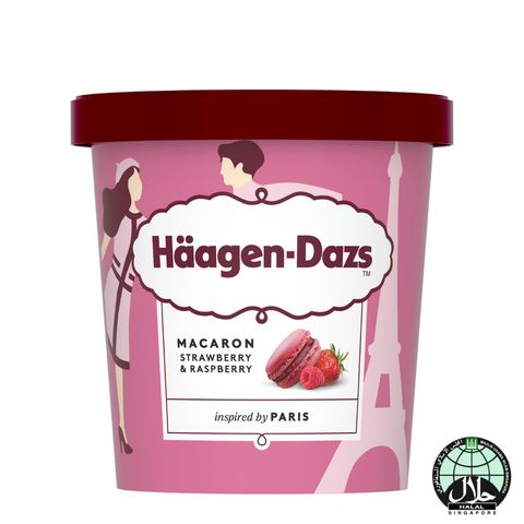 Haagen Dazs Macaroni Strawberry & Raspberry Cream 100ml